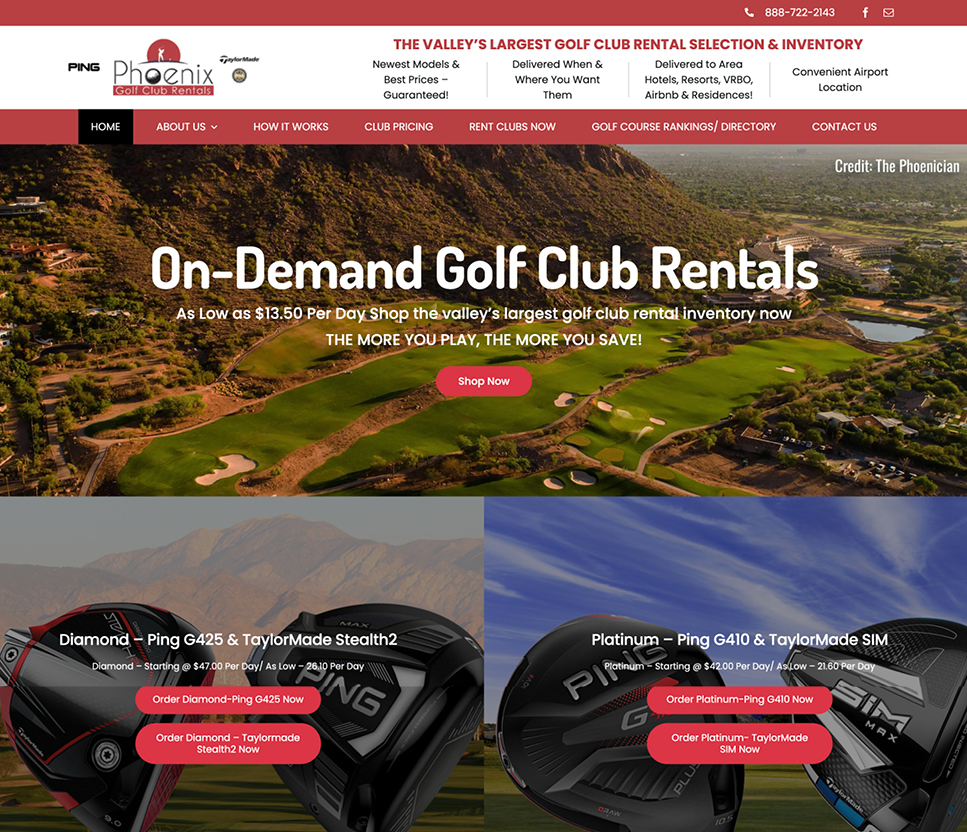 Phoenix Golf Club Rentals